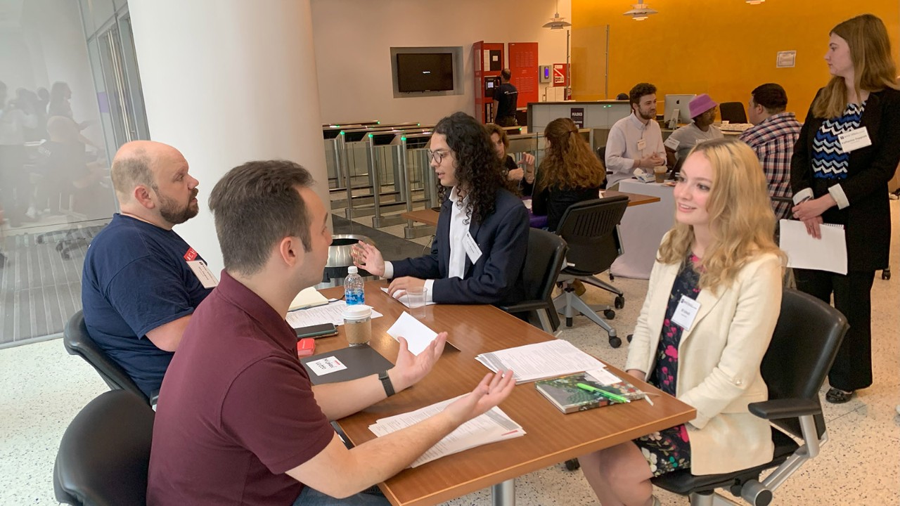 Students at a Publishing Career Fair